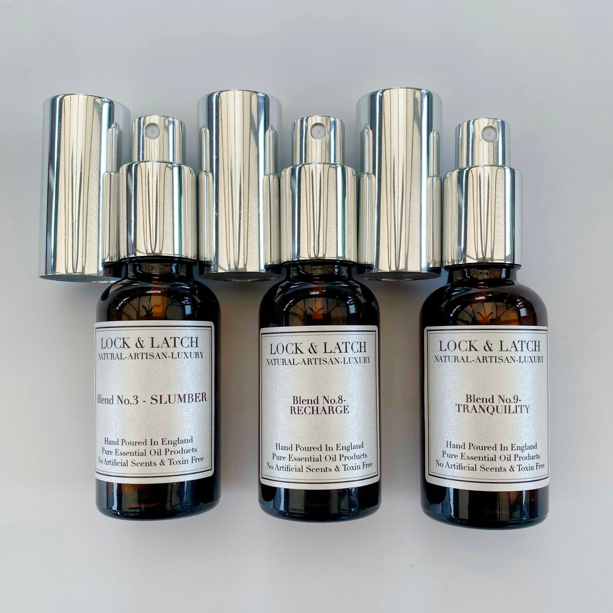 CHOOSE YOUR WELLNESS RANGETrio of Room Atomisers Lock & Latch