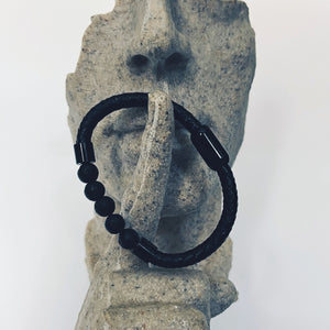 REDUCED TO CLEAR Lava & Leather Bracelet