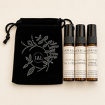 Black Trio of 5ml Atomisers- Find your favourite Lock & Latch aromatherapy blend